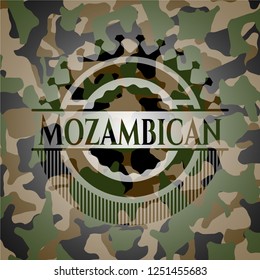 Mozambican on camouflage texture