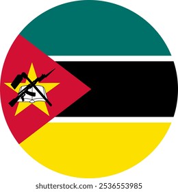 Mozambique Circle Flag, Circle Flag of Mozambique, Imágenes vectoriales
