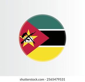 Mozambique country flag concept with grunge design suitable for a logo icon design	