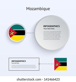 Mozambique Country Set of Banners on gray background for Infographic and Presentation. Vector illustration.