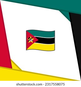 Mozambique Flag Abstract Background Design Template. Mozambique Independence Day Banner Social Media Post. Mozambique Independence Day