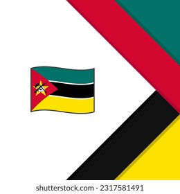 Mozambique Flag Abstract Background Design Template. Mozambique Independence Day Banner Social Media Post. Mozambique Cartoon