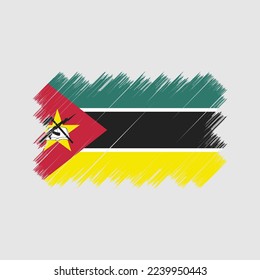 Mozambique Flag Brush Vector Illustration