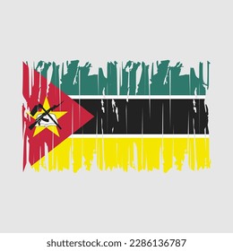 Mozambique Flag Brush Vector Illustration