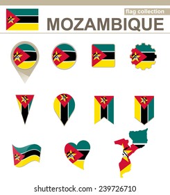 Mozambique Flag Collection, 12 versions