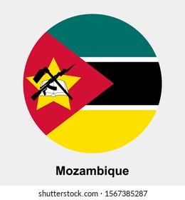 Mozambique flag icon isolated vector illustration