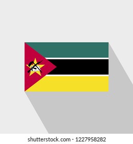 Mozambique flag Long Shadow design vector