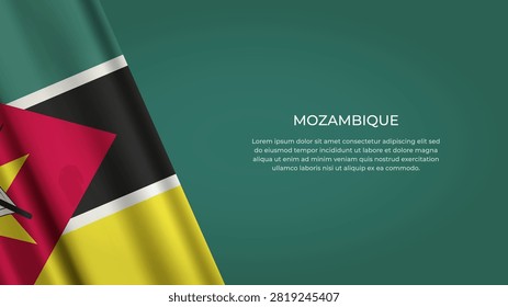 MOZAMBIQUE Flag with Original color