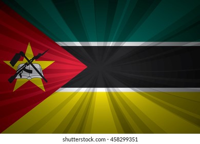 Mozambique flag vector illustration.