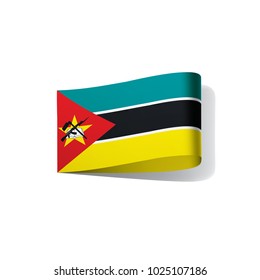 Mozambique flag, vector illustration on a white background