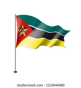 Mozambique flag, vector illustration on a white background