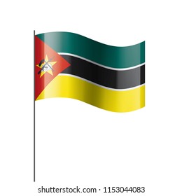 Mozambique flag, vector illustration on a white background