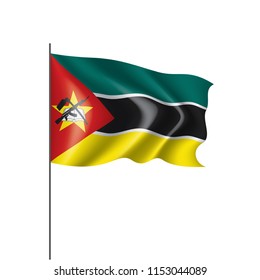 Mozambique flag, vector illustration on a white background