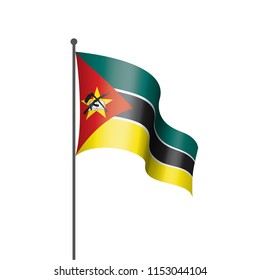 Mozambique flag, vector illustration on a white background