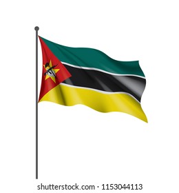Mozambique flag, vector illustration on a white background