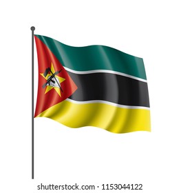 Mozambique flag, vector illustration on a white background
