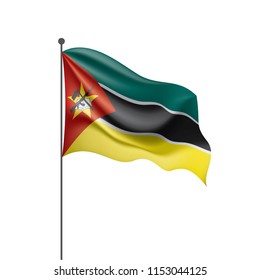 Mozambique flag, vector illustration on a white background