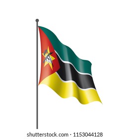Mozambique flag, vector illustration on a white background