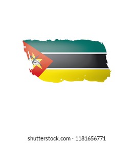 Mozambique flag, vector illustration on a white background