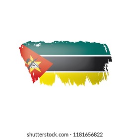 Mozambique flag, vector illustration on a white background