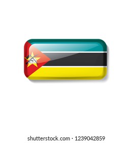 Mozambique flag, vector illustration on a white background