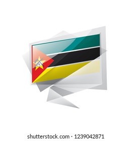 Mozambique flag, vector illustration on a white background