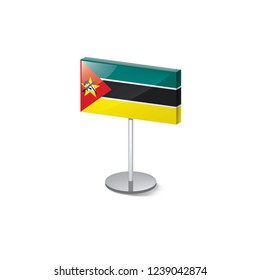 Mozambique flag, vector illustration on a white background