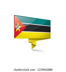 Mozambique flag, vector illustration on a white background