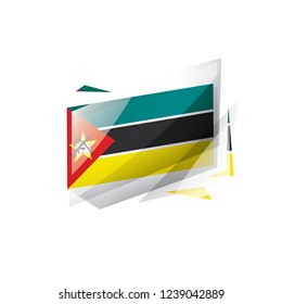 Mozambique flag, vector illustration on a white background