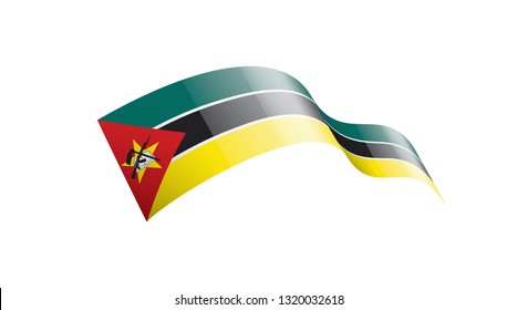 Mozambique flag, vector illustration on a white background