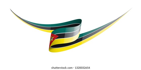 Mozambique flag, vector illustration on a white background