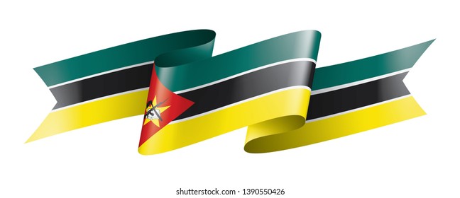 Mozambique flag, vector illustration on a white background