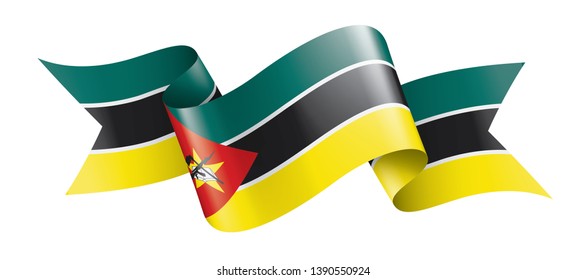 Mozambique flag, vector illustration on a white background