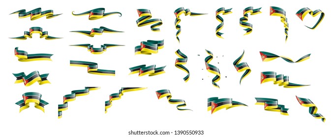 Mozambique flag, vector illustration on a white background