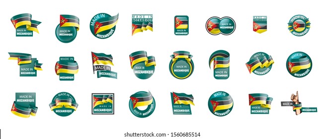Mozambique flag, vector illustration on a white background