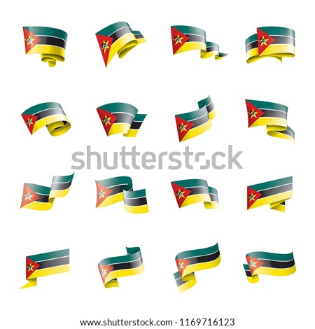 Mozambique flag, vector illustration on a white background