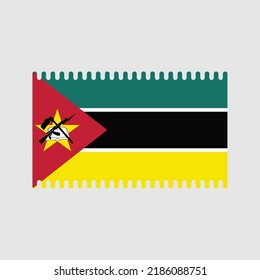 Mozambique Flag Vector. National Flag