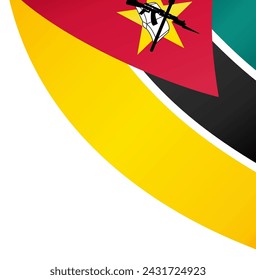Mosambiks Flaggenwelle isoliert auf PNG oder transparentem Hintergrund. Vektorgrafik.