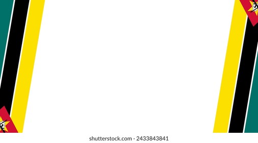 Mozambique flag wave isolated on png or transparent background. vector illustration.