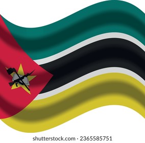 bandera de mozambique con icono del viento