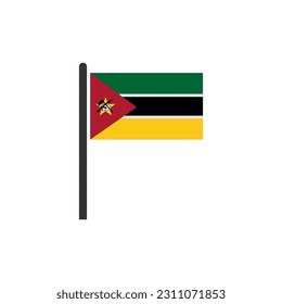 Mozambique flags icon set, Mozambique independence day icon set vector sign symbol