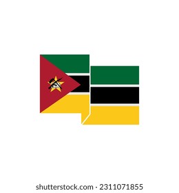 Mozambique flags icon set, Mozambique independence day icon set vector sign symbol