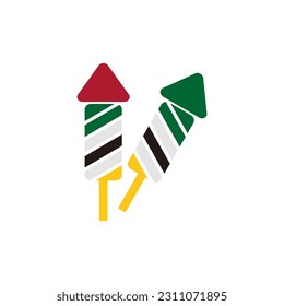 Indicadores de Mozambique conjunto de iconos, símbolo del símbolo del vector del día de la independencia de Mozambique