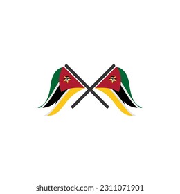 Mozambique flags icon set, Mozambique independence day icon set vector sign symbol