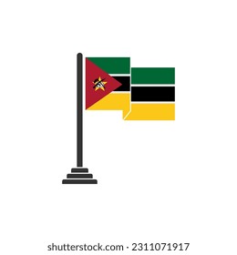 Mozambique flags icon set, Mozambique independence day icon set vector sign symbol