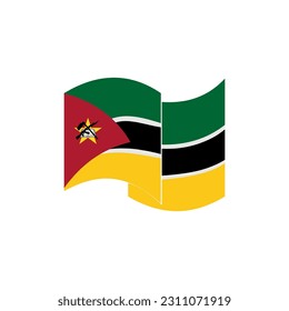 Mozambique flags icon set, Mozambique independence day icon set vector sign symbol