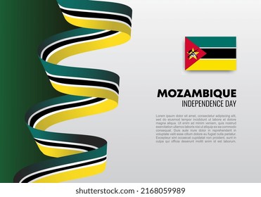 Mozambique independence day background banner poster for national celebration on June 25 th.