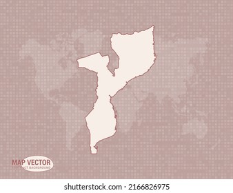 Mozambique map of abstract modern vector design illustration.