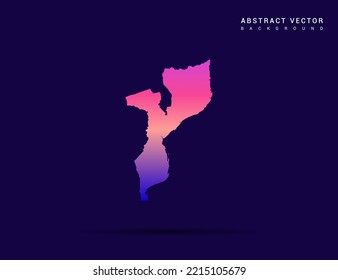 Mozambique map of Colorful gradient style vector Illustration.