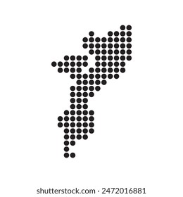 Diseño de símbolo de icono de mapa de Mozambique
